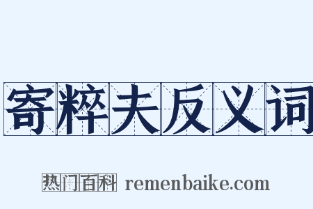 寄粹夫反义词是什么意思的图片